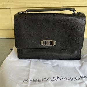 Rebecca minkoff black leather purse with dustbag like new